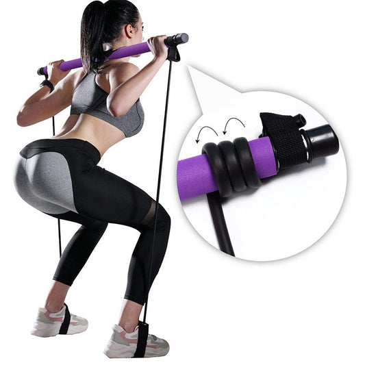 Fitness Yoga Pilates Bar Portable Gym Accessories Sport Elastic Bodybuilding Resistance Bands For Home Trainer Workout Equipment - A Trust Market