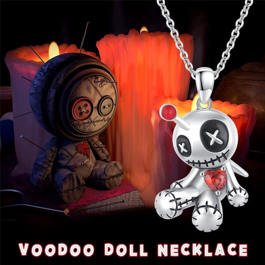 Red Heart Voodoo Doll Halloween Necklace - A Trust Market