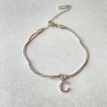 Wonderful A-Z Love Knot Bracelets For Couple