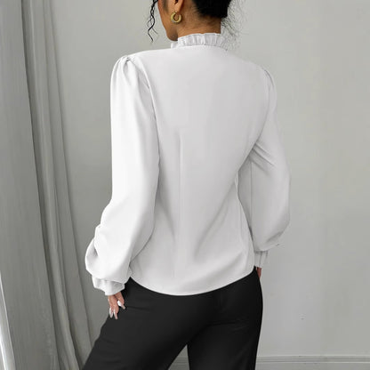 Stunning Elegant French Long Sleeve Blouse