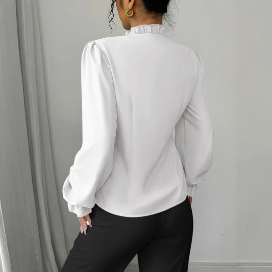 Stunning Elegant French Long Sleeve Blouse