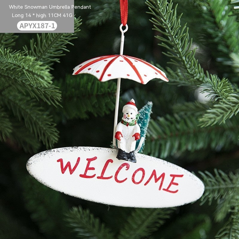 Nordic Christmas Tree Hangings Balloon And Parachute Pendant