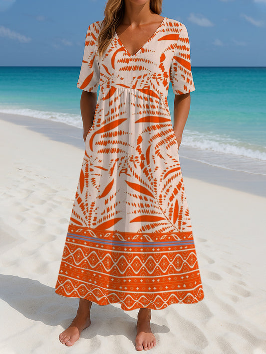 Women's Loose Fashion. Short Sleeve Dress