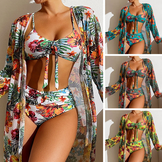 Wonderful Swimwear. Long Sleeved Blouse. Three Piece Suit