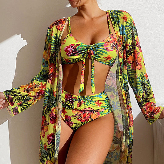 Wonderful Swimwear. Long Sleeved Blouse. Three Piece Suit