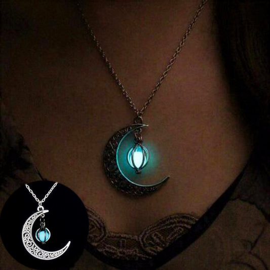 Fabulous Moon or Turtle Luminous Necklace - A Trust Market