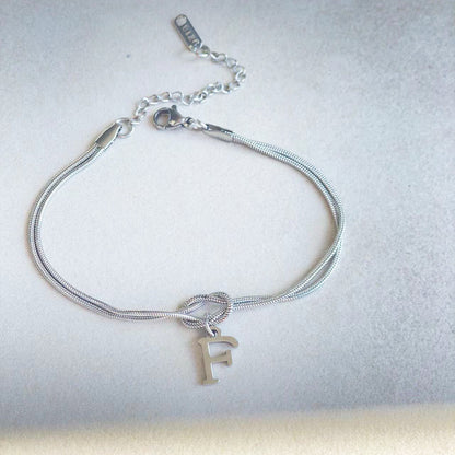 Wonderful A-Z Love Knot Bracelets For Couple