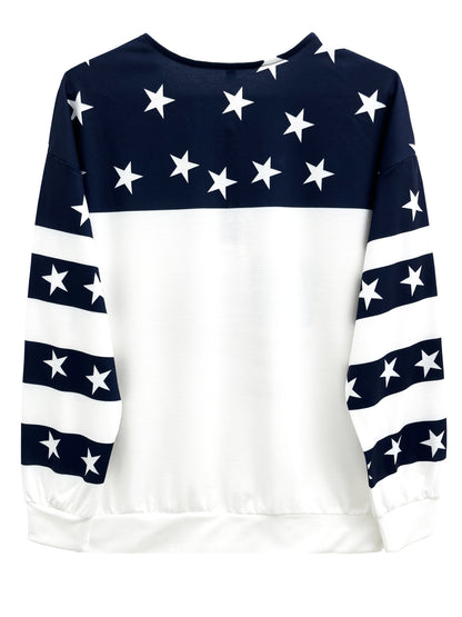 Women's Casual V-Neck Sweatshirt