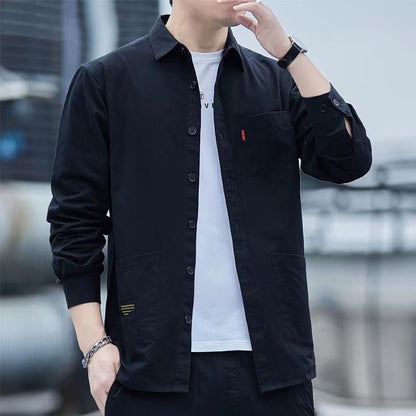 Casual Lapel Long Sleeve Shirt With Pockets