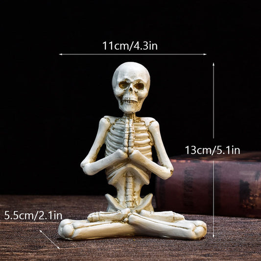 Funny Yoga Skull Skeleton Halloween Desktop Decoration - A Trust Market