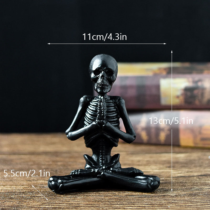 Funny Yoga Skull Skeleton Halloween Desktop Decoration - A Trust Market
