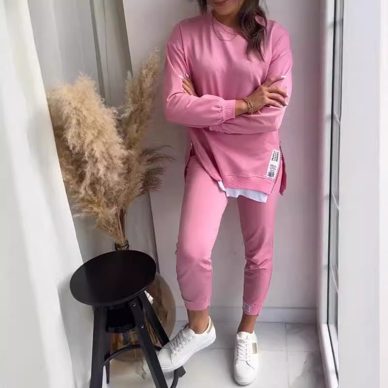 Beautiful Casual Sweatshirt And Slim-fit Trousers
