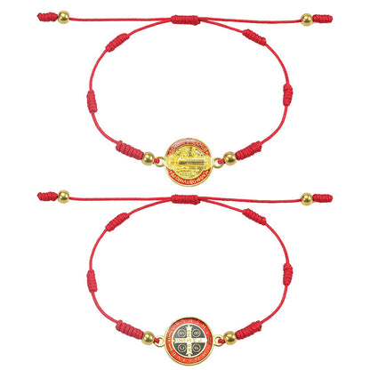 Fashion Red Rope Braid St Benedict Bracelet