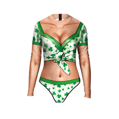 Long Sleeve St. Patrick's Day Swimwear 🏊‍♂️☘️