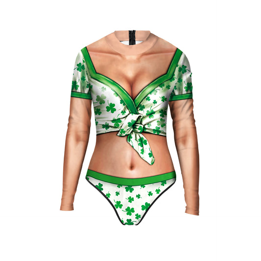 Long Sleeve St. Patrick's Day Swimwear 🏊‍♂️☘️