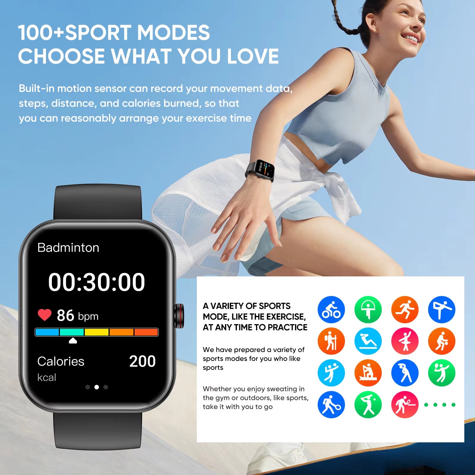 Great Big Screen A221 Smartwatch for Fitness Tracker - A Trust Market