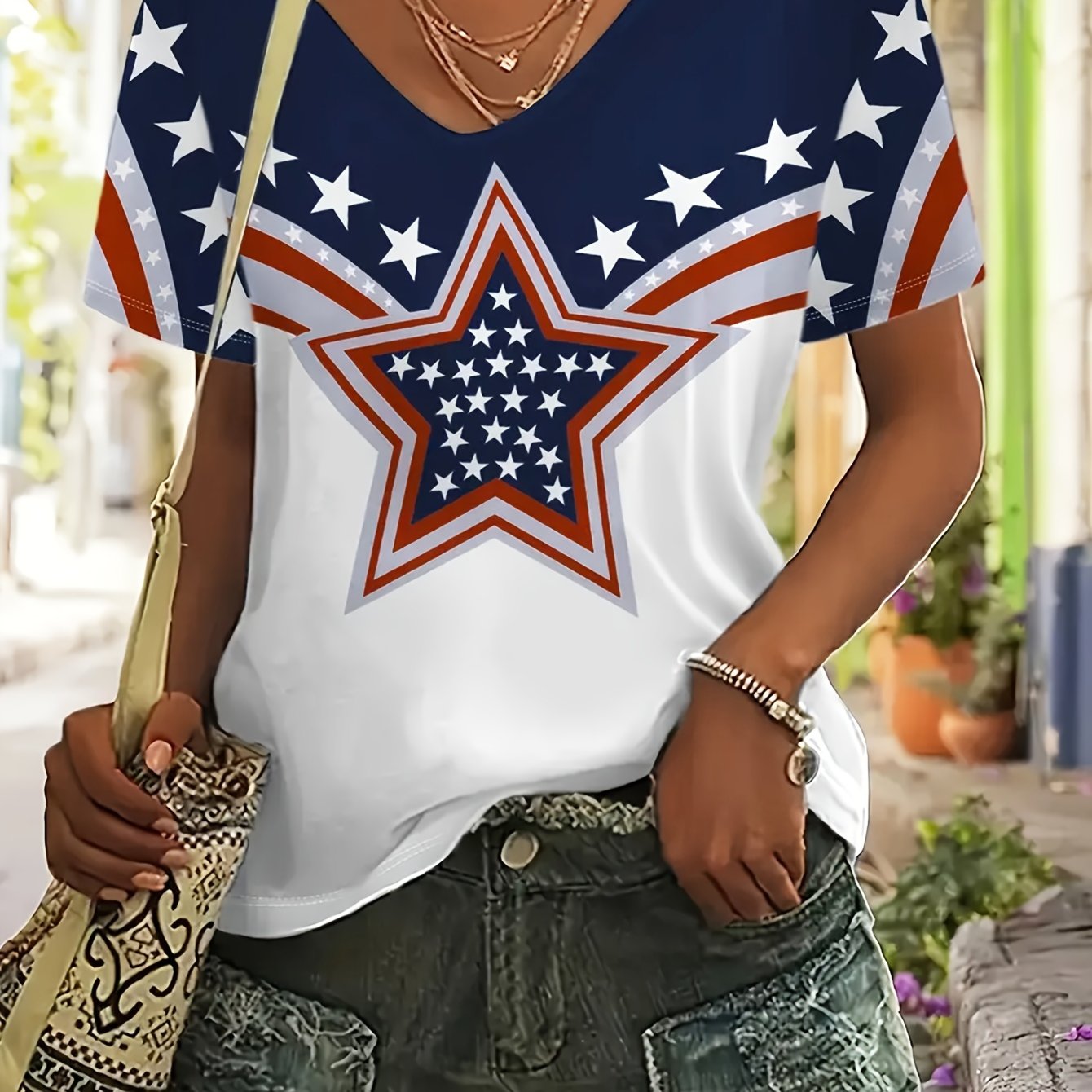 Wonderful V Neck T-Shirt for Women