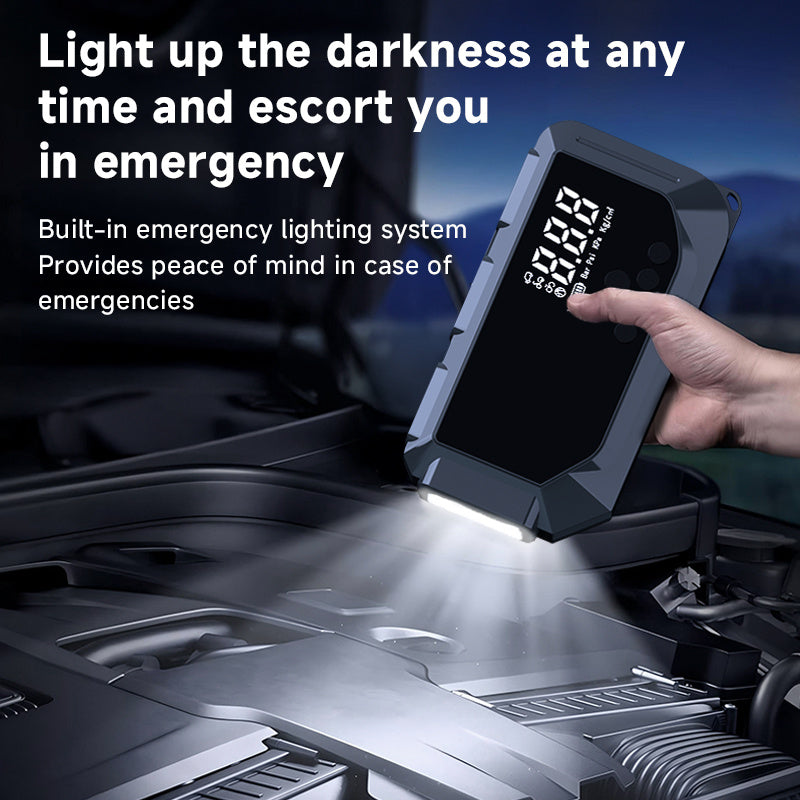 Amazing Car Battery Starter With Air Compressor 150PSI And Digital Screen