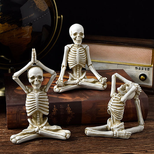 Funny Yoga Skull Skeleton Halloween Desktop Decoration - A Trust Market