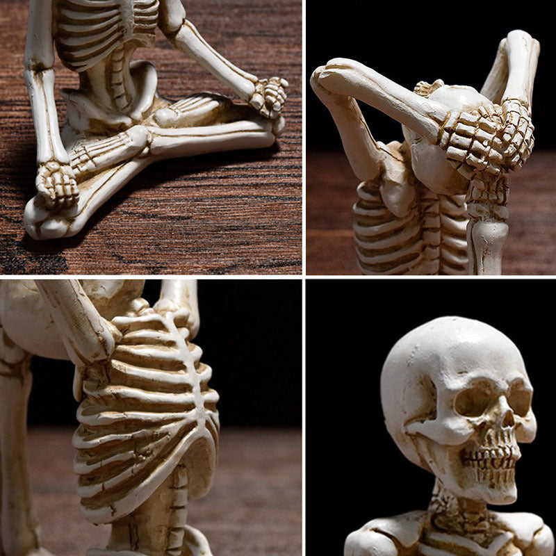 Funny Yoga Skull Skeleton Halloween Desktop Decoration - A Trust Market