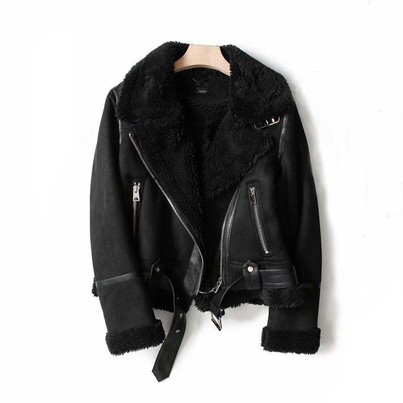 Wonderful Winter Lapel Jacket Suede For Women