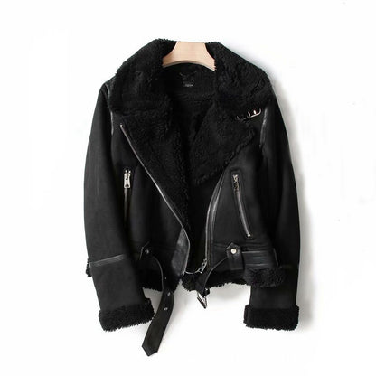 Wonderful Winter Lapel Jacket Suede For Women