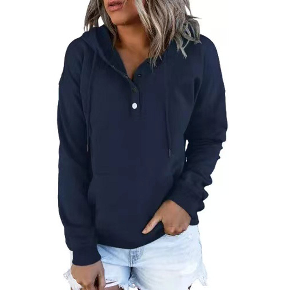 Long-sleeved Hooded Sweatshirt With Pockets. Fashion Casual.