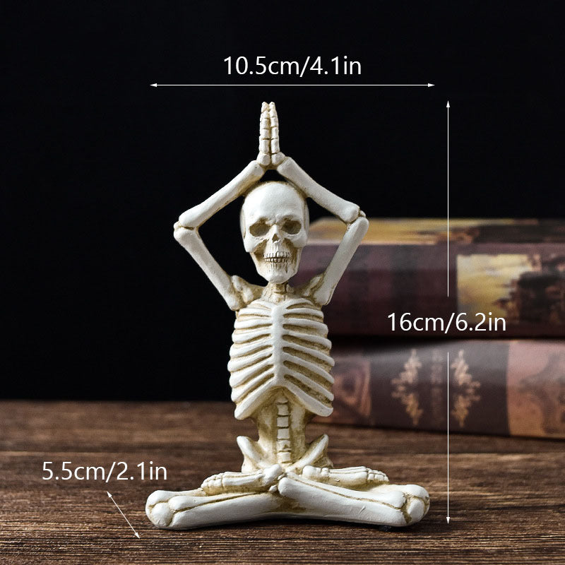 Funny Yoga Skull Skeleton Halloween Desktop Decoration - A Trust Market