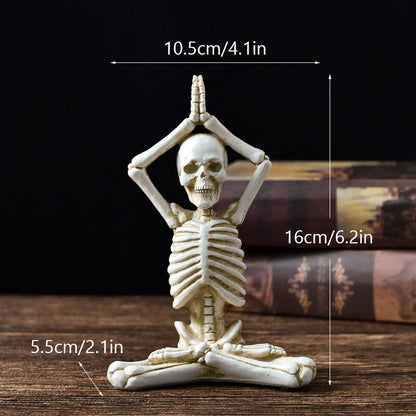 Funny Yoga Skull Skeleton Halloween Desktop Decoration - A Trust Market