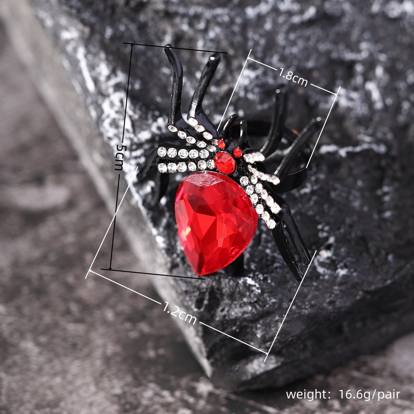 Spider Ring With Rhinestone - A Trust Market