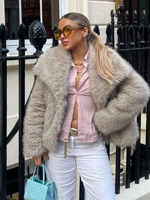 Fashion Winter Plush Coat For Women