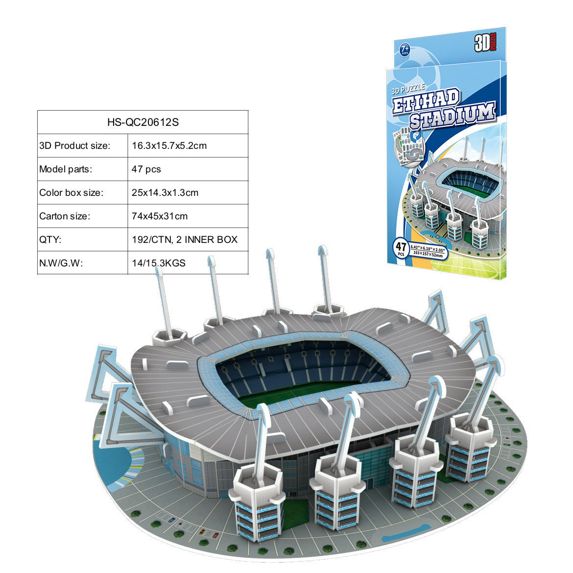 Fantastic 3D Puzzle Soccer/Football Field Model