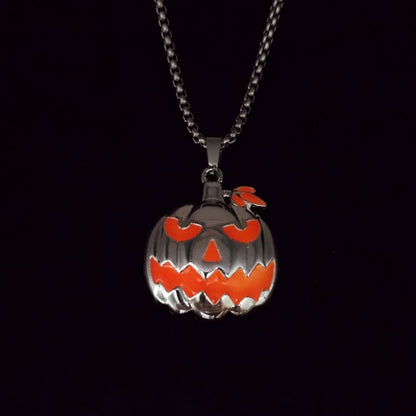 Halloween Ghost Pumpkin Pendant Necklace - A Trust Market