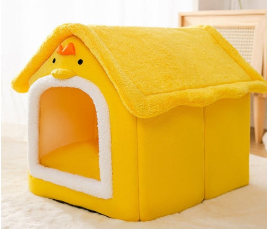 Foldable Dog House Pet Cat Bed Winter Dog Villa Sleep Kennel Removable Nest Warm Enclosed Cave Sofa Pets Supplies - A Trust Market