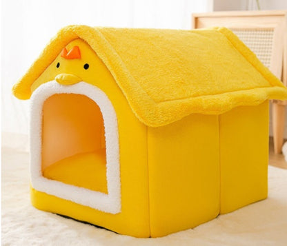 Foldable Dog House Pet Cat Bed Winter Dog Villa Sleep Kennel Removable Nest Warm Enclosed Cave Sofa Pets Supplies - A Trust Market