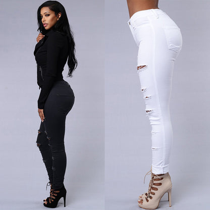 Wonderful High Waist Ripped Jeans