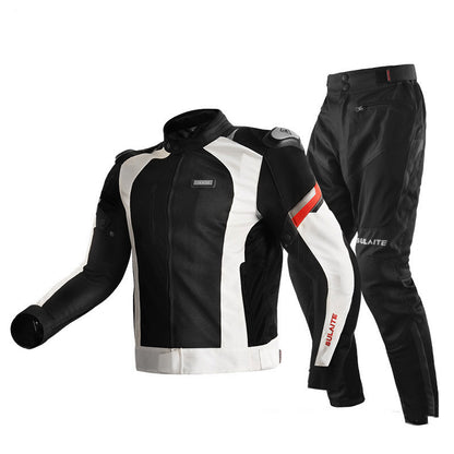Motorcycle Mesh Riding Clothes Four Seasons Breathable Anti-fall Suit