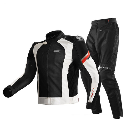 Motorcycle Mesh Riding Clothes Four Seasons Breathable Anti-fall Suit