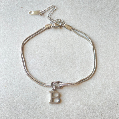 Wonderful A-Z Love Knot Bracelets For Couple