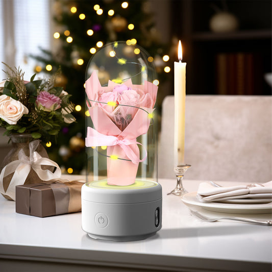 Creative 2 In 1 Bouquet LED Light And Bluetooth-compatible Speaker - A Trust Market