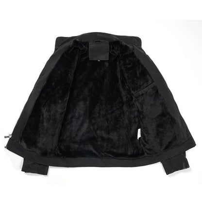 Wonderful Stand Collar Brushed PU Leather Jacket (Sale 🚨)