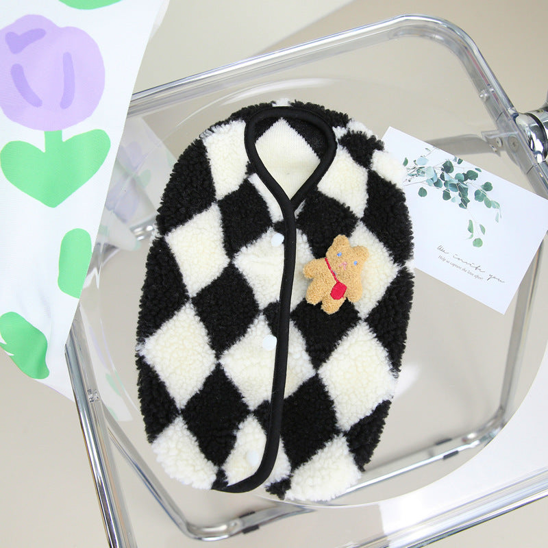 Cute Pet Checkerboard Jacket for Autumn and Winter - A Trust Market
