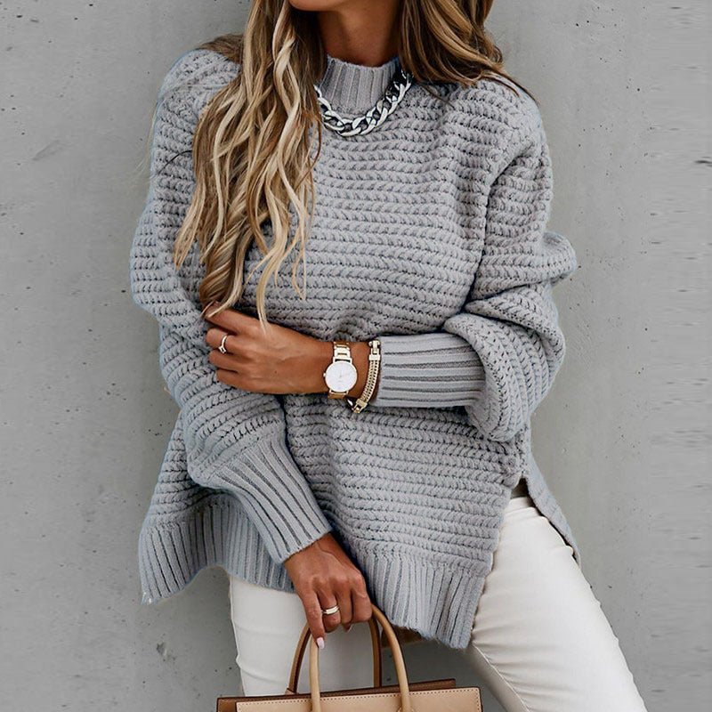 Beautiful Drawstring Side Slit Knit Sweater