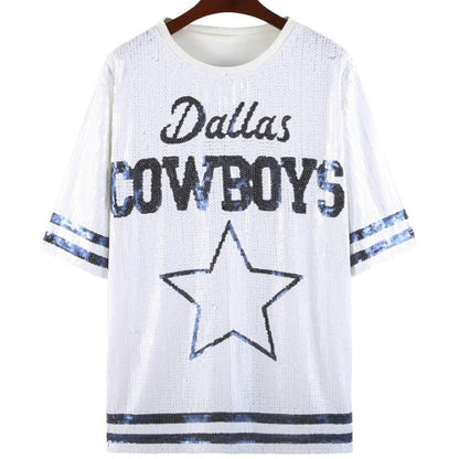 Wonderful Sequins Cowboys American Football Uniform (Sale 🚨)