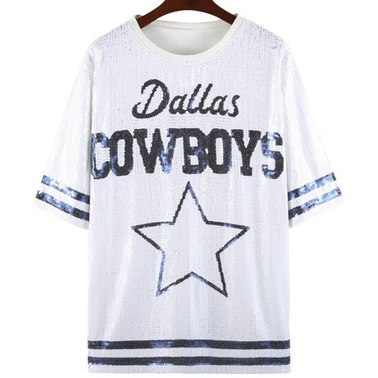 Wonderful Sequins Cowboys American Football Uniform (Sale 🚨)