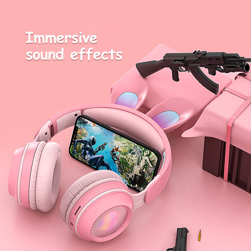 Very Cute Rabbit Ear Wireless Headphones