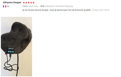 Innovative Bluetooth Beanie. USB Rechargeable