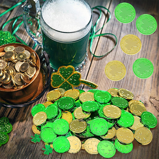 St. Patrick's Day. Lucky Coins Decoration ☘️🪙
