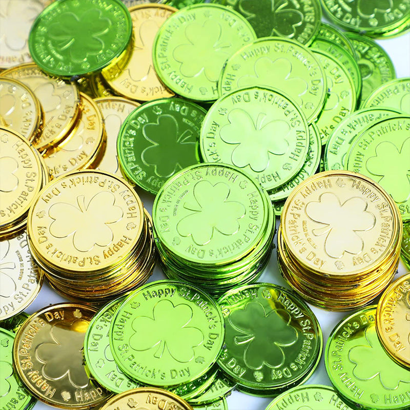 St. Patrick's Day. Lucky Coins Decoration ☘️🪙