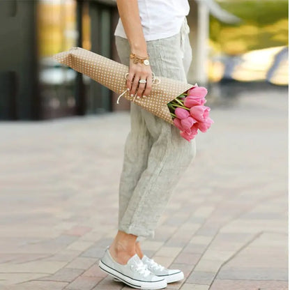 Drawstring Elastic Waist Pants - A Trust Market